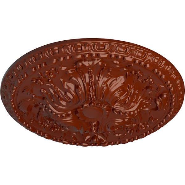 Amelia Ceiling Medallion (Fits Canopies Up To 2 3/8), Hand-Painted Firebrick, 19 5/8OD X 3/4P